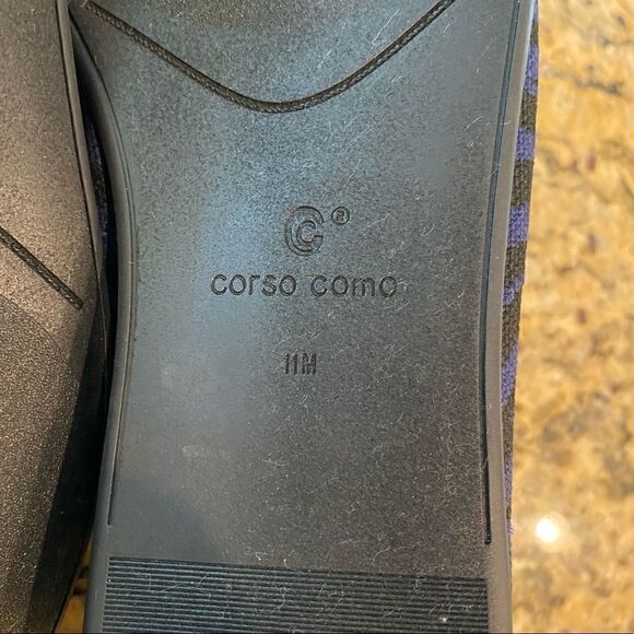 Corso Como Sz 11M Blue Nehva Zebra Print Slip-On Driving Casual Loafers - Picture 12 of 12